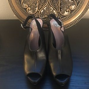 Vince Camuto Black Leather Heels